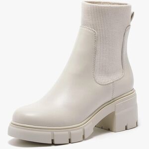 Women's Cream Ankle Boots